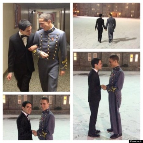 A West Point cadet and his boyfriend, 2013: here's what freedom looks like.