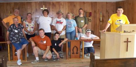 YouthWorks volunteers helped reopen St. Philip's Episcopal Church, Dupree, South Dakota, last summer. 